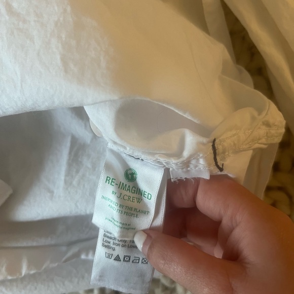 J Crew White Collard Button Up Shirt - Picture 2 of 4